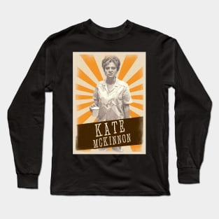 Vintage Aesthetic Kate Mckinnon Coffee Long Sleeve T-Shirt